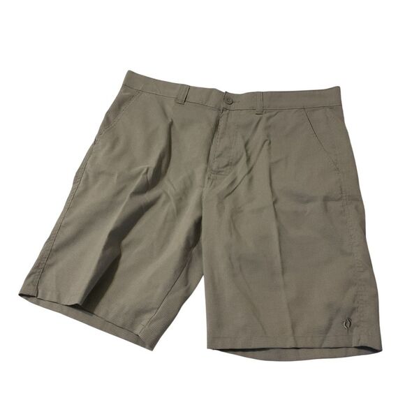 Hang Ten Men's Khaki Flat Front Shorts - Picture 2 of 12
